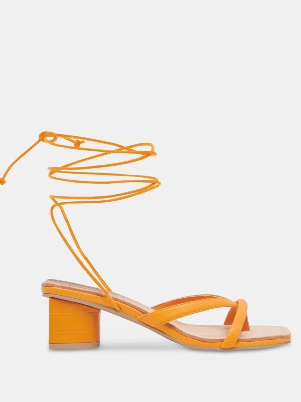 Dolce Vita Jami Lace Up Sandals in Apricot Stella